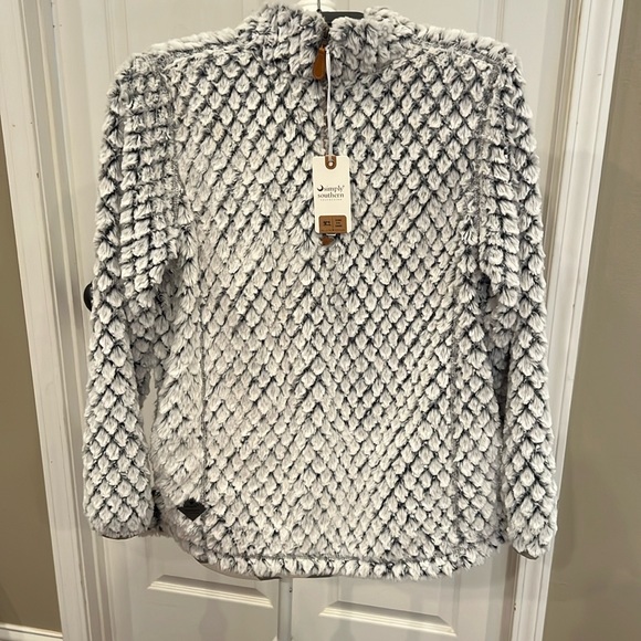 Simply Southern 1/4 zip Sherpa sweatshirt, size S - Picture 1 of 4